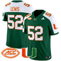 Men's Miami Hurricanes 2024 Vapor Limited Jersey - All Stitched - Green Alternate, Ray Lewis