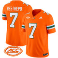 Men's Miami Hurricanes 2024 Vapor Limited Jersey - All Stitched - Orange, Xavier Restrepo