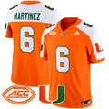 Men's Miami Hurricanes 2024 Vapor Limited Jersey - All Stitched - Orange Alternate, Damien Martinez