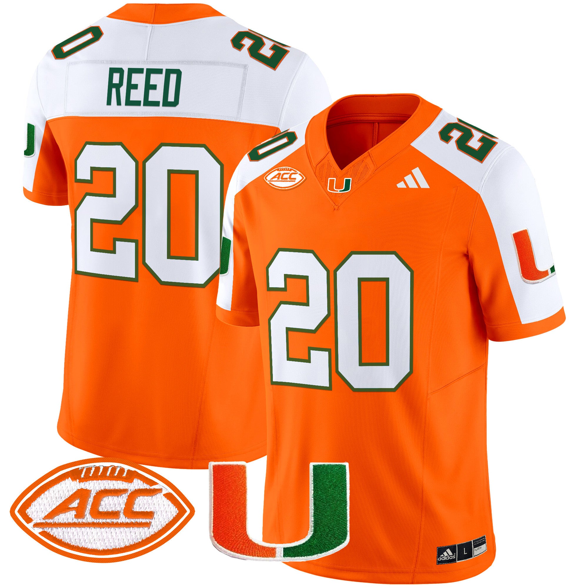 Men's Miami Hurricanes 2024 Vapor Limited Jersey - All Stitched - Orange Alternate, Ed Reed