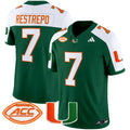 Men's Miami Hurricanes 2024 Vapor Limited Jersey - All Stitched - Green Alternate, Xavier Restrepo