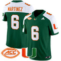 Men's Miami Hurricanes 2024 Vapor Limited Jersey - All Stitched - Green Alternate, Damien Martinez