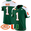 Men's Miami Hurricanes 2024 Vapor Limited Jersey - All Stitched - Green Alternate, Cam Ward