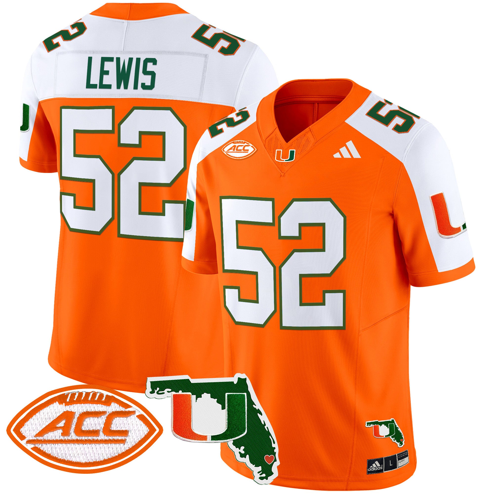 Men's Miami Hurricanes 2025 Florida Patch Vapor Limited Jersey - All Stitched - Orange Alternate, Ray Lewis