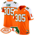Men's Miami Hurricanes 2025 Florida Patch Vapor Limited Jersey - All Stitched - Orange Alternate, Cane 305