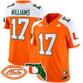Men's Miami Hurricanes 2025 Florida Patch Vapor Limited Jersey - All Stitched - Orange Alternate, Emory Williams