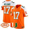 Men's Miami Hurricanes 2025 Vapor Limited Jersey - All Stitched - Orange Alternate, Emory Williams