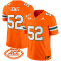 Men's Miami Hurricanes 2025 Vapor Limited Jersey - All Stitched - Orange, Ray Lewis