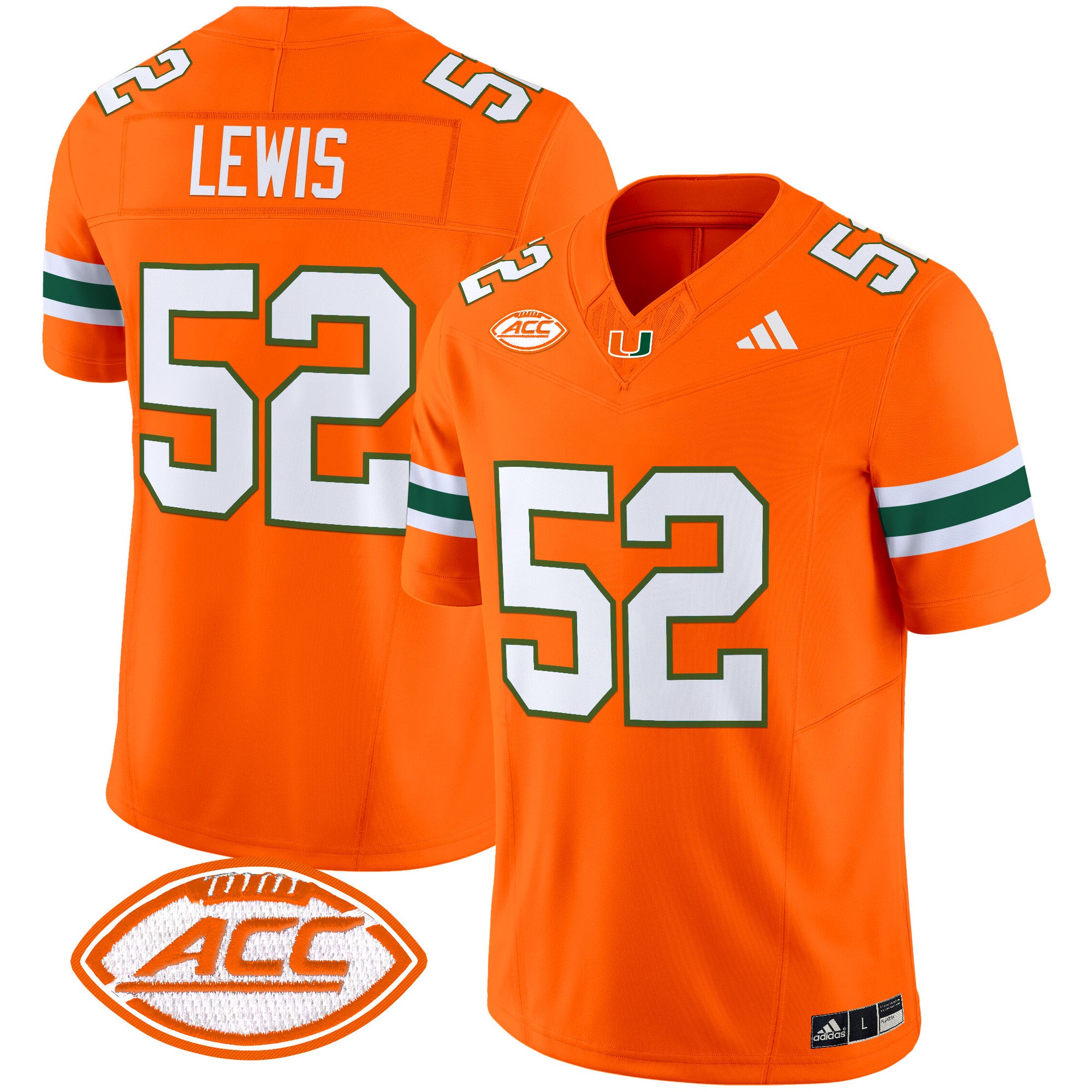 Men's Miami Hurricanes 2025 Vapor Limited Jersey - All Stitched - Orange, Ray Lewis