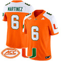 Men's Miami Hurricanes 2025 Vapor Limited Jersey - All Stitched - Orange Alternate, Damien Martinez