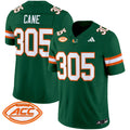 Men's Miami Hurricanes 2025 Vapor Limited Jersey - All Stitched - Green, Cane 305