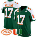 Men's Miami Hurricanes 2025 Vapor Limited Jersey - All Stitched - Green Alternate, Emory Williams