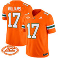 Men's Miami Hurricanes 2025 Vapor Limited Jersey - All Stitched - Orange, Emory Williams
