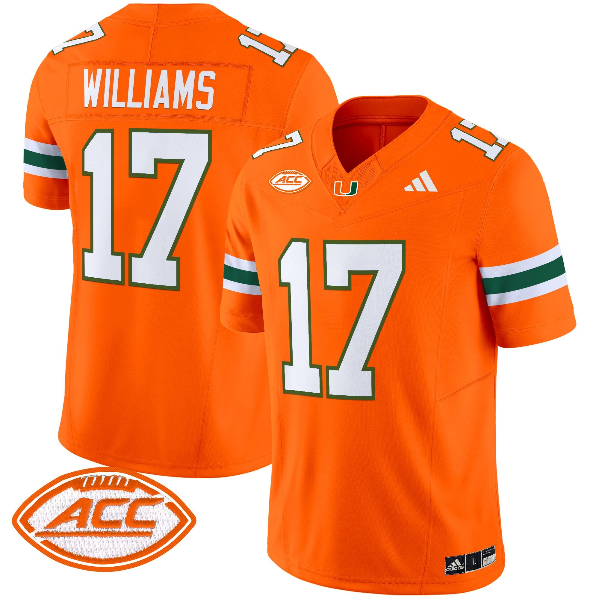 Men's Miami Hurricanes 2025 Vapor Limited Jersey - All Stitched - Orange, Emory Williams