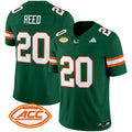 Men's Miami Hurricanes 2025 Vapor Limited Jersey - All Stitched - Green, Ed Reed