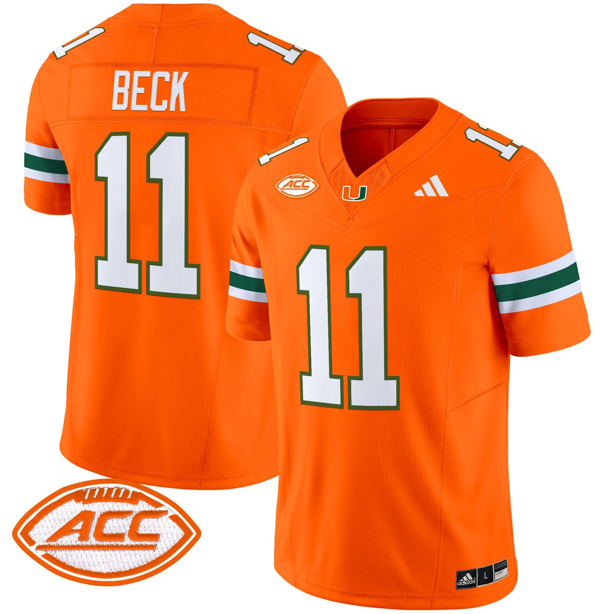 Men's Miami Hurricanes 2025 Vapor Limited Jersey - All Stitched - Orange, Carson Beck