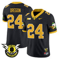 Men's Oregon Ducks 2024 BIG & Forever Gang Green Patch Vapor Limited Jersey - All Stitched - Black, Oregon