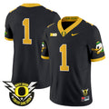 Men's Oregon Ducks 2024 BIG & Forever Gang Green Patch Vapor Limited Jersey - All Stitched - Black, #1 Team