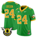 Men's Oregon Ducks 2024 BIG & Forever Gang Green Patch Vapor Limited Jersey - All Stitched - Green, Oregon
