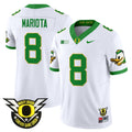 Men's Oregon Ducks 2024 BIG & Forever Gang Green Patch Vapor Limited Jersey - All Stitched - White, Marcus Mariota