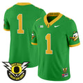 Men's Oregon Ducks 2024 BIG & Forever Gang Green Patch Vapor Limited Jersey - All Stitched - Green, #1 Team