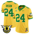 Men's Oregon Ducks 2024 BIG & Forever Gang Green Patch Vapor Limited Jersey - All Stitched - Gold, Oregon