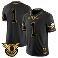 Men's Oregon Ducks 2024 Forever Gang Green & BIG Patch Gold Vapor Limited Jersey - All Stitched - Black Gold, #1 Team