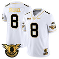 Men's Oregon Ducks 2024 Forever Gang Green & BIG Patch Gold Vapor Limited Jersey - All Stitched - White Gold, Dillon Gabriel
