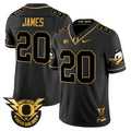 Men's Oregon Ducks 2024 Forever Gang Green & BIG Patch Gold Vapor Limited Jersey - All Stitched - Black Gold, Jordan James