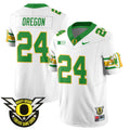 Men's Oregon Ducks 2024 Forever Gang Green Jersey - All Stitched - White, Oregon
