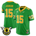 Men's Oregon Ducks 2024 Forever Gang Green Jersey - All Stitched - Green, Tez Johnson