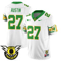 Men's Oregon Ducks 2024 Forever Gang Green Jersey - All Stitched - White, Daylen Austin