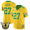 Men's Oregon Ducks 2024 Forever Gang Green Jersey - All Stitched - Yellow, Daylen Austin