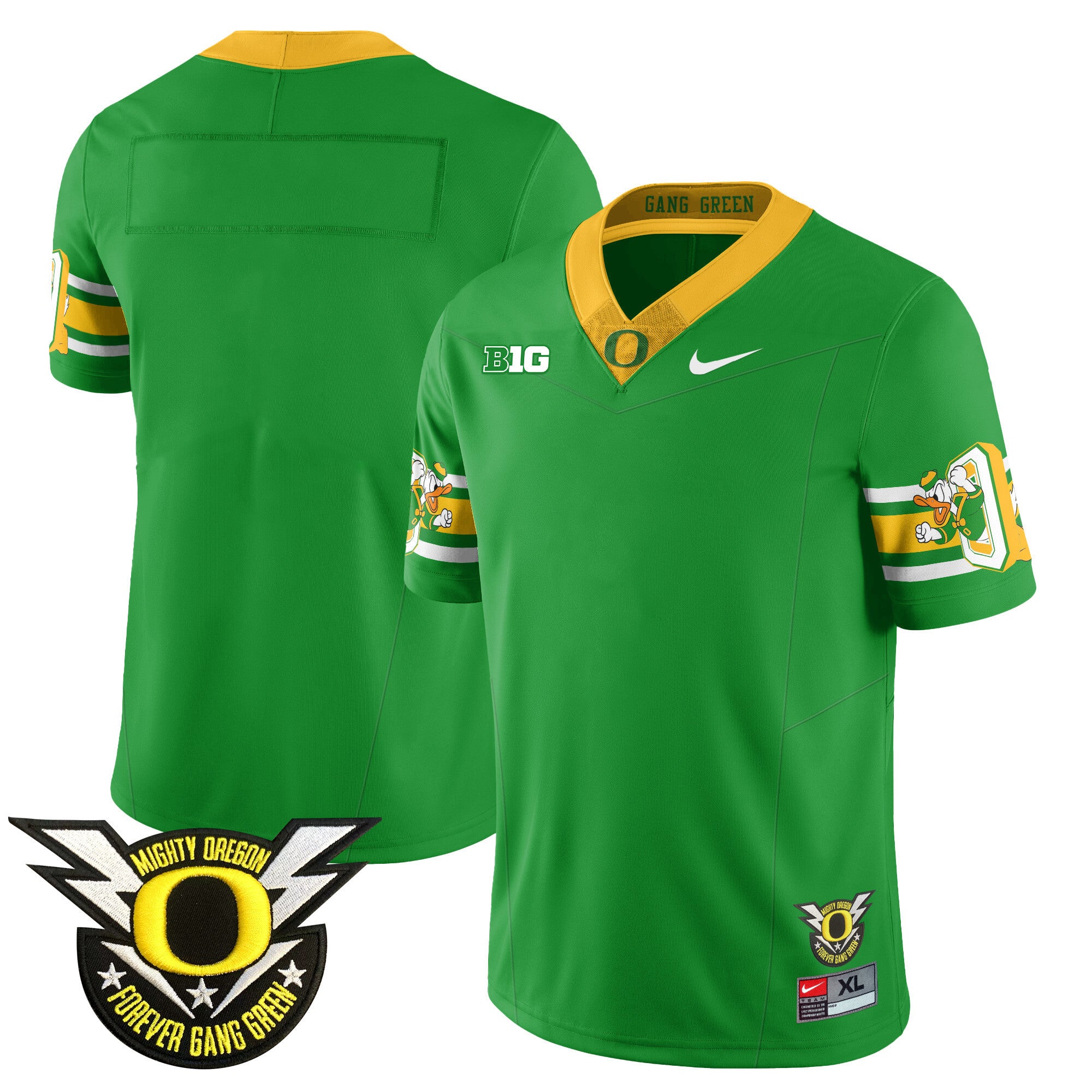 Men's Oregon Ducks 2024 Forever Gang Green Jersey - All Stitched - Green, Team