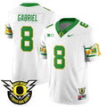 Men's Oregon Ducks 2024 Forever Gang Green Jersey - All Stitched - White, Dillon Gabriel