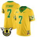 Men's Oregon Ducks 2024 Forever Gang Green Jersey - All Stitched - Yellow, Evan Stewart