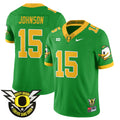 Men's Oregon Ducks 2024 Forever Gang Green Jersey V2 - All Stitched - Green, Tez Johnson