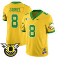 Men's Oregon Ducks 2024 Forever Gang Green Jersey V2 - All Stitched - Yellow, Dillon Gabriel