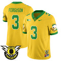 Men's Oregon Ducks 2024 Forever Gang Green Jersey V2 - All Stitched - Yellow, Terrance Ferguson
