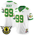 Men's Oregon Ducks 2024 Forever Gang Green Jersey V2 - All Stitched - White, Jurrion Dickey