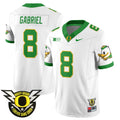 Men's Oregon Ducks 2024 Forever Gang Green Jersey V2 - All Stitched - White, Dillon Gabriel
