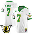 Men's Oregon Ducks 2024 Forever Gang Green Jersey V2 - All Stitched - White, Evan Stewart