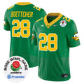 Men's Oregon Ducks 2024 Rose Bowl Game Vapor Limited Jersey V2 - All Stitched - Green, Bryce Boettcher