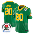 Men's Oregon Ducks 2024 Rose Bowl Game Vapor Limited Jersey V2 - All Stitched - Green, Jordan James