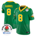Men's Oregon Ducks 2024 Rose Bowl Game Vapor Limited Jersey V2 - All Stitched - Green, Dillon Gabriel