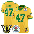 Men's Oregon Ducks 2024 Rose Bowl Vapor Limited Jersey - All Stitched - Gold, Donald Trump