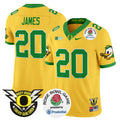 Men's Oregon Ducks 2024 Rose Bowl Vapor Limited Jersey - All Stitched - Gold, Jordan James