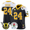 Men's Oregon Ducks 2024 Rose Bowl Vapor Limited Jersey - All Stitched - Black Alternate, Oregon