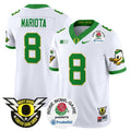 Men's Oregon Ducks 2024 Rose Bowl Vapor Limited Jersey - All Stitched - White, Marcus Mariota
