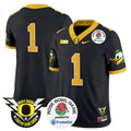 Men's Oregon Ducks 2024 Rose Bowl Vapor Limited Jersey - All Stitched - Black, #1 Team